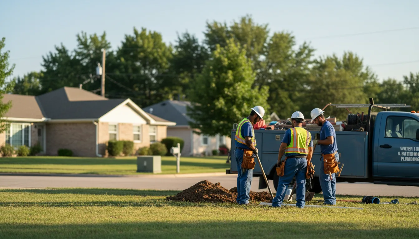 Residential water line and bathroom plumbing service in Knox City, MO